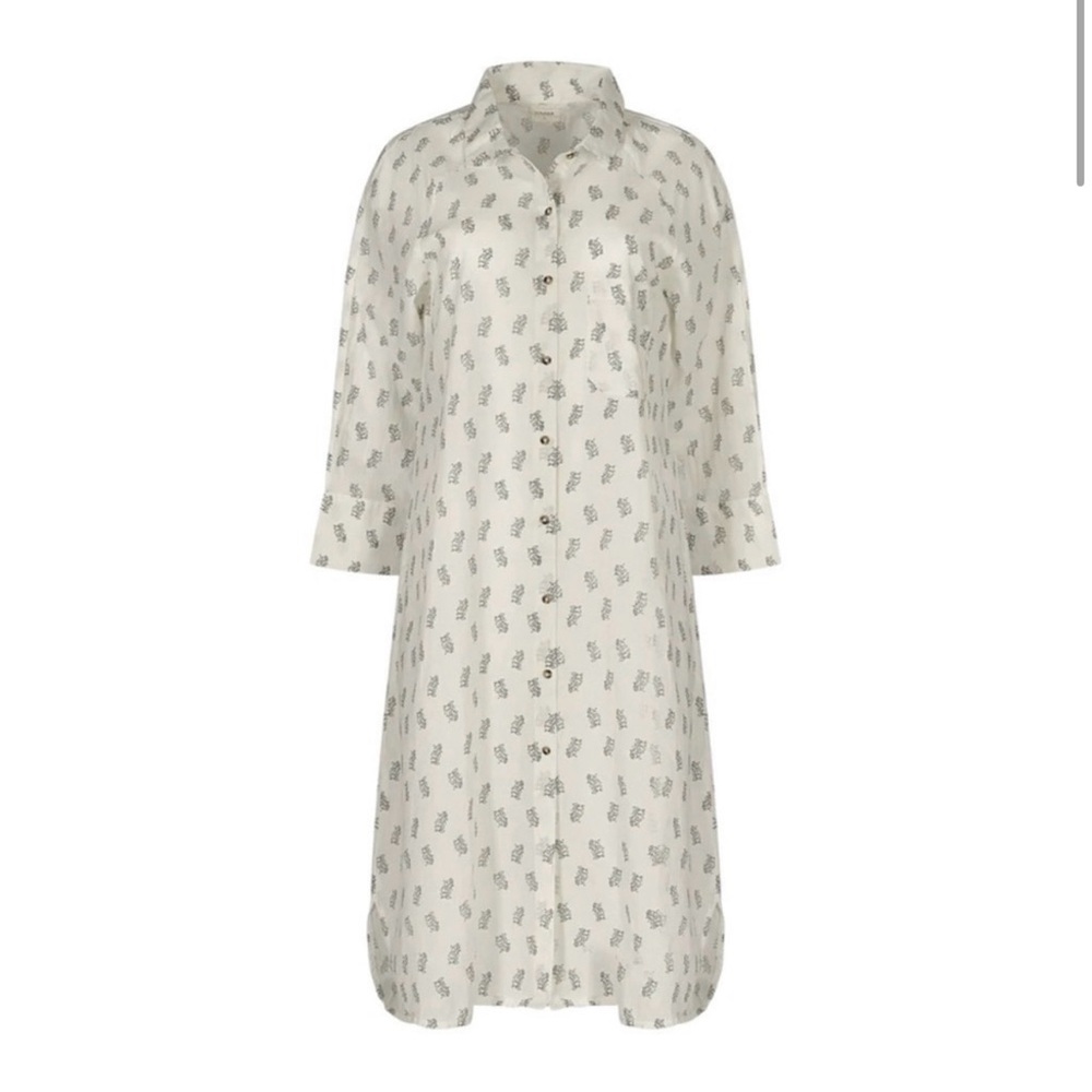 Somner White & Black Patterned Shirt Dress